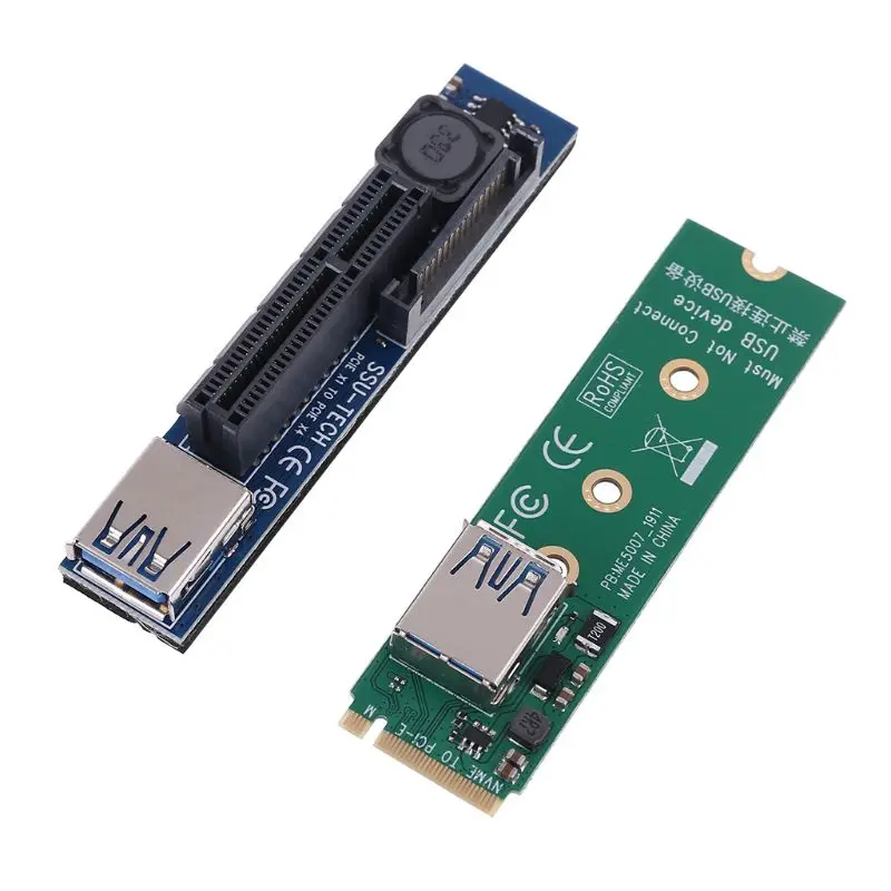 

Raiser NVME M.2 to PCI-E X4 Card Extension Port Adapter Expansion Graphics Cards