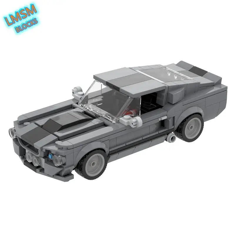 MOC Classic 1967 SUV Eleanored Mustanging Racing Car High-tech GT500 Building Blocks US Muscle Bricks children toys | Игрушки и хобби