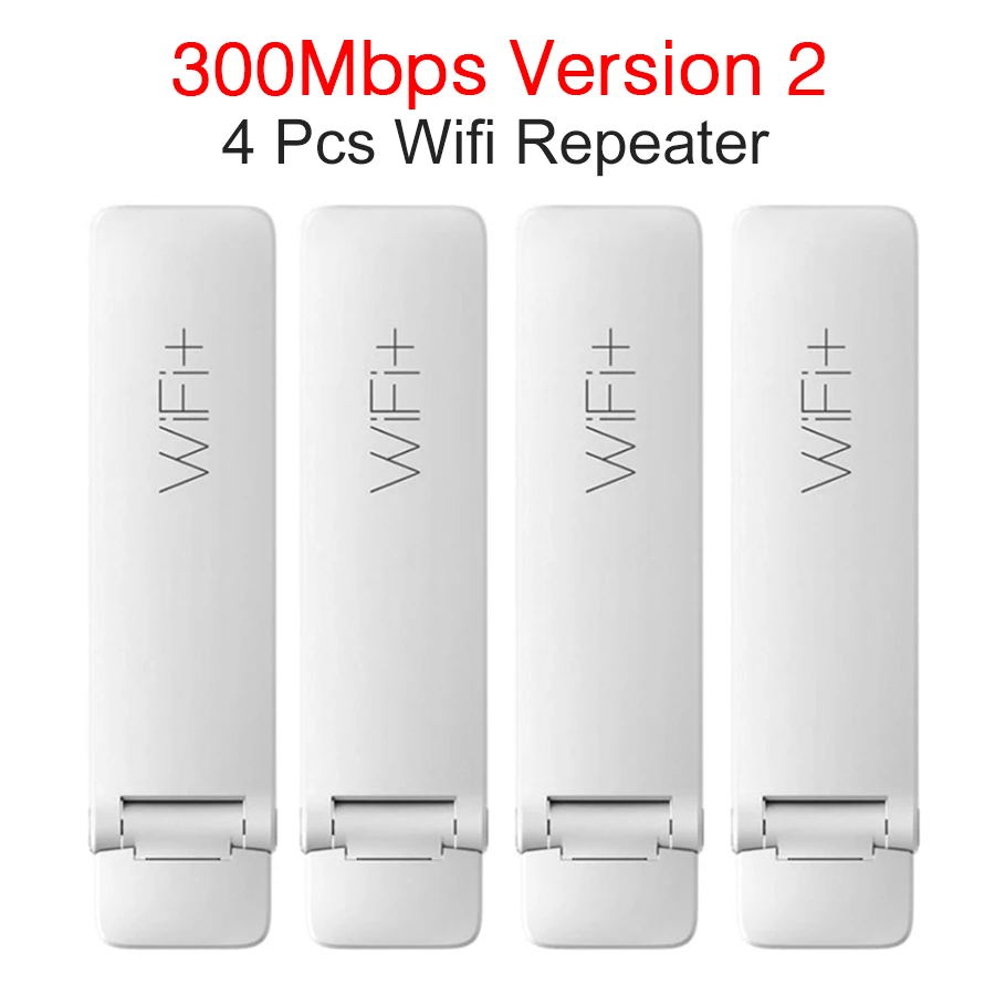 4 PCS WIFI Repeater Xiaomi wifi повторитель 2 усилитель расширитель 2 Универсальный Repitidor Wi-Fi удлинитель 300 Мбит/с 802.11n Беспроводной - Цвет: 4 PCS WIFI Repeater