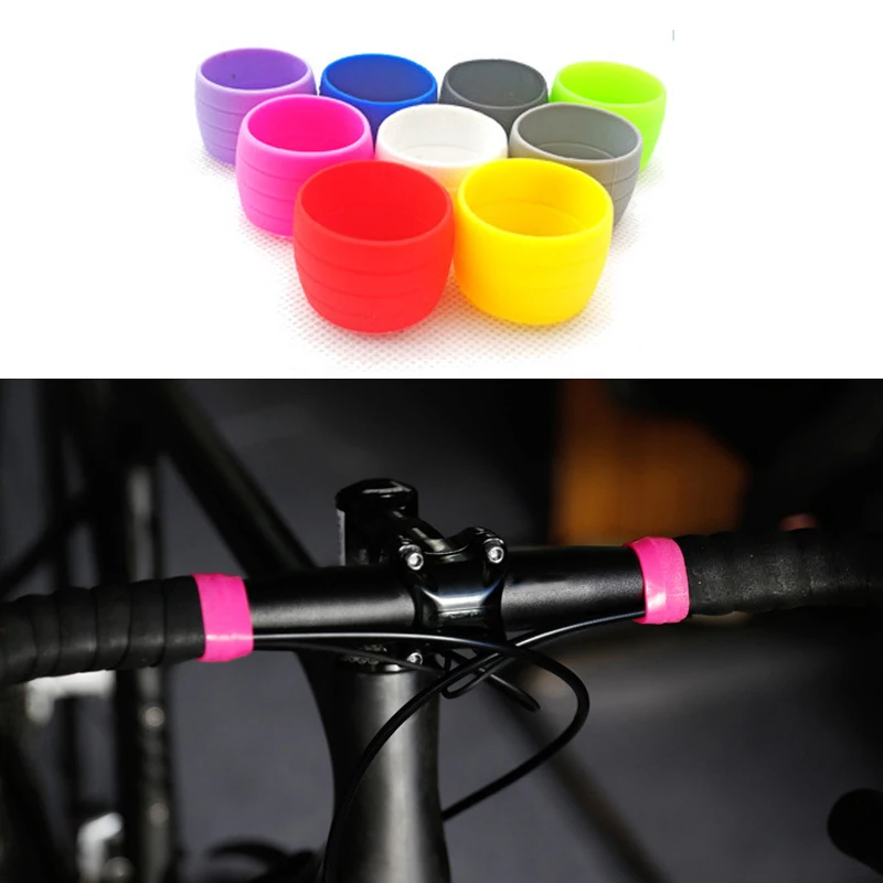 

1Pair Silicone Bike Handlebar Strap Fixing Ring Elastic Loop Fixed Wrap Bicycle