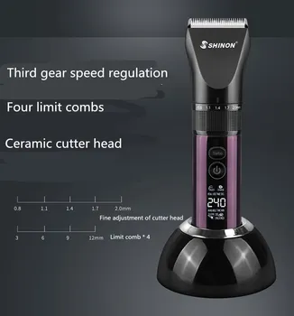 

Professional Rchargeable LCD Digital Hair Trimmer Shaver Barber Cutting Mustache Clipper Cordless Men Hair Cutter Power Motor