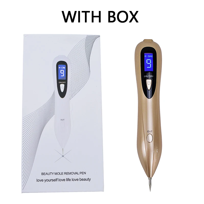 Glod with box Licheng ЖК Лазерная плазменная ручка машина для удаления темных пятен лица кожи моль удаление татуировки лица веснушки тег удаление бородавки 9 уровень - Цвет: Glod with box