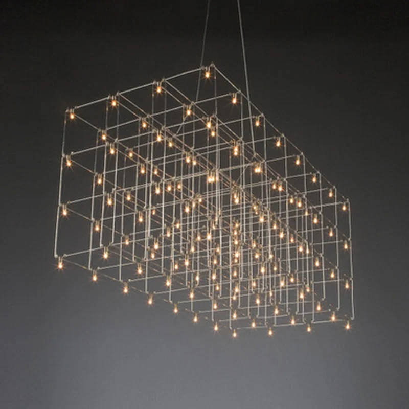 

Modern LED chandelier Luxury Large combination cube for Living Room led-lamp Hanging Lighting Fixtures matrix Chandeliers