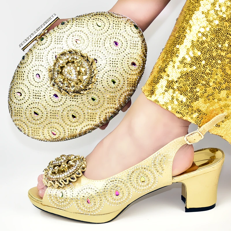 Glamorous Italian Shoes and Bag Set decorated with stones – Milvertons