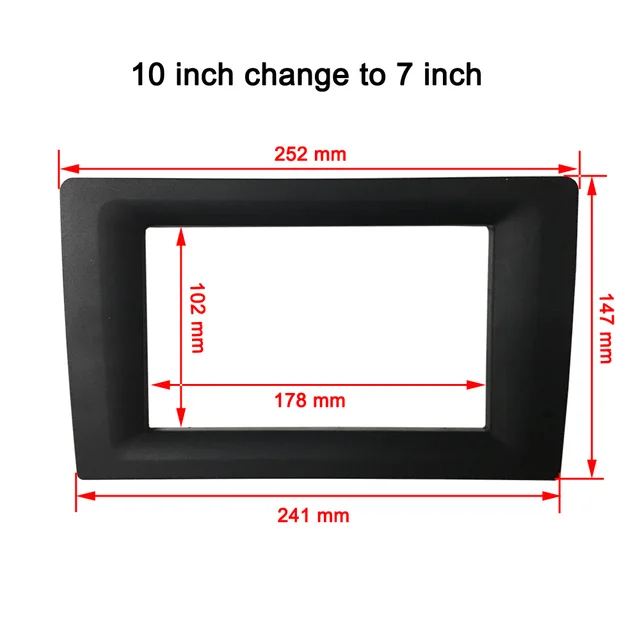 2 din Universal android car radio Fascia 10 inch Frame change to 9 inch 2 Din Car Radio Fascia frame Dash Kit Installation Frame 10.1 inch to 7 inch