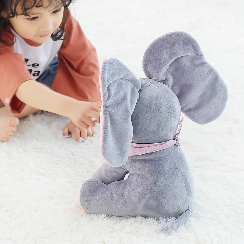 

Like Doll Peek-a-Boo Elephant Plush Toy Girl'S Cute Dog Singing Children a Year of Age Birthday Gift