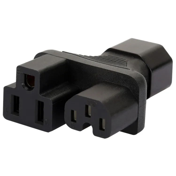 IEC 320 C14 до C15+ Nema 5-15R Y Сплит AC переходник преобразователь питания C14 до C13 Nema 5-15R AC адаптер разъем 15A 125 в