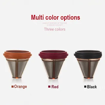 

Kitchen Mesh Portable Cup Tea Tools Reusable Holder Pour Over Stainless Steel Funnel Dripper Strainer Accessories Coffee Filter