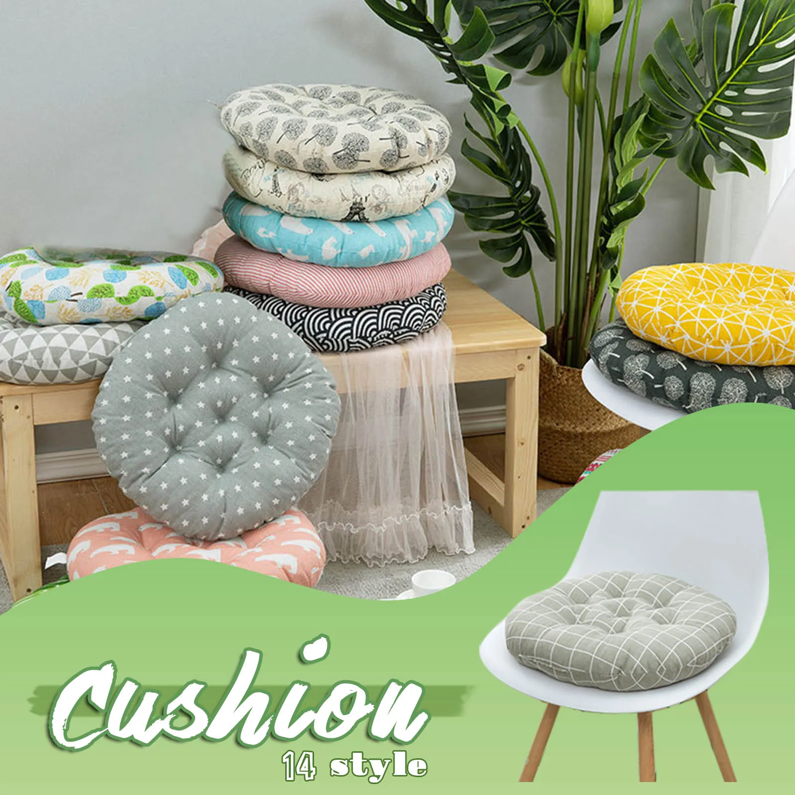 Round Chair Cushion For Dining Seat Cushions Back Pain Home Decor Office Pads With Ties Non Slip P5 | Дом и сад