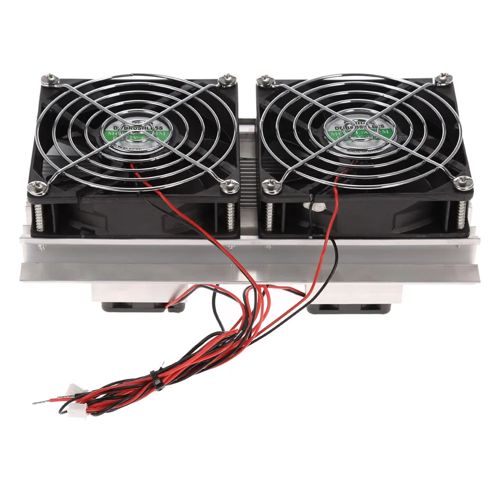 

Hot New Thermoelectric Peltier Refrigeration Cooling System Kit Semiconductor Cooler Large Radiator Cold Conduction Module Doubl