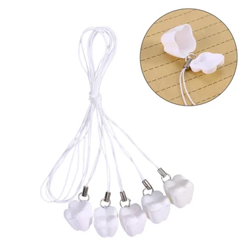 

10pcs Teeth Storage Box Lovely Baby Milk Tooth Organizer with Necklace Case Gift for Kids (White)