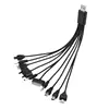 New Useful Black 10 In 1 USB 2.0 Version Multi Portable Charger Mobile Phone Cable Universal A Male To Multi Plug Charger Cable ► Photo 2/6