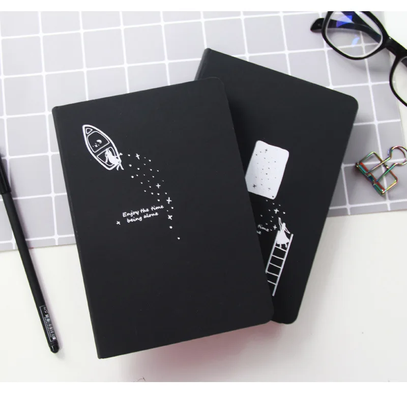 Креативный черный звездное небо Bullet journal записная книжка s для студентов, планировщик, тетрадь, руководство, школьные принадлежности, Канцтовары 016051
