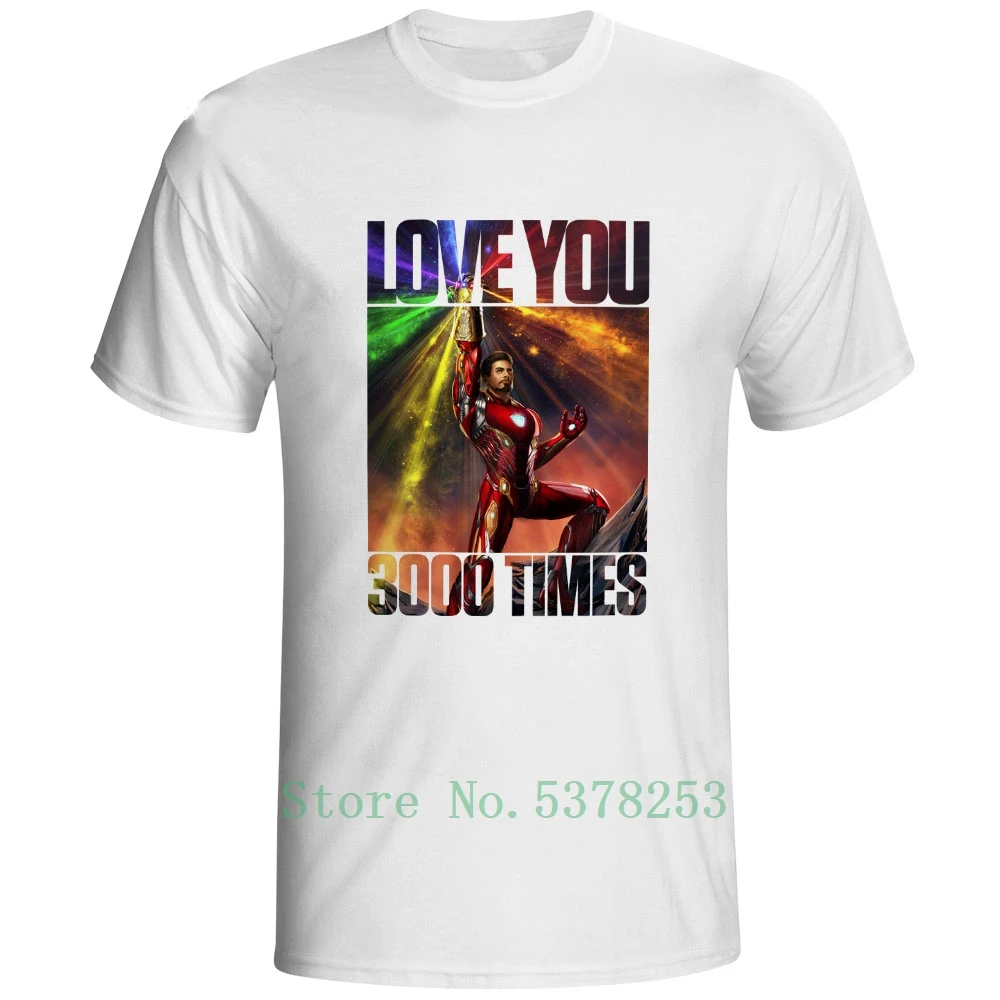 

I Love You 3000 Times T-Shirt Ironman Love U 3 Three Thousand Times T Shirt Avengers 4 Endgame Iron Man Women Men Clothes