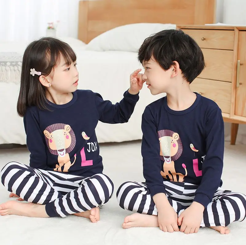 Детские пижамы, комплект одежды для мальчиков и девочек, пижама в форме тигра, костюм, пижама с длинными рукавами, детские осенние пижамы для малышей - Цвет: Y-13