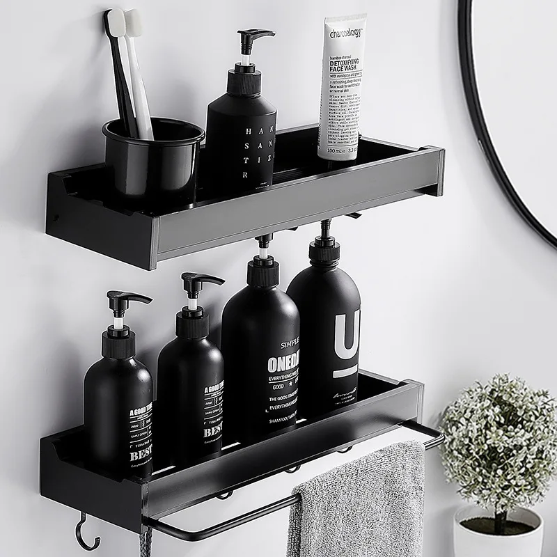 https://ae01.alicdn.com/kf/H477002b98f6041db9e5b0860f6ecaccb2/Bathroom-Shelf-Black-Shower-Storage-Rack-Holder-with-Towel-Rod-Shampoo-Tray-Stand-No-Drilling-Floating.jpg