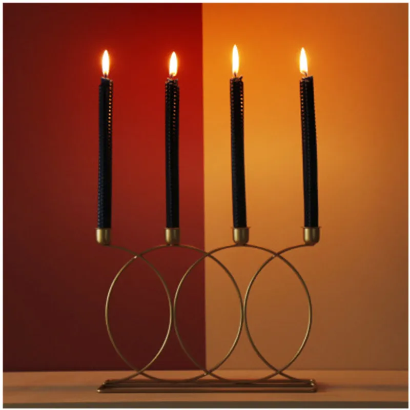 

Metal Iron Intersect Tree Candle Holder Home Decoration Romantic Candlelight Dinner Hotel Prop Marble Candelabra For Wedding