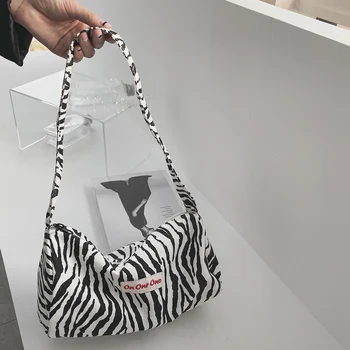 

Women Canvas Shoulder Underarm Bag Fashion Portable Lady Handbag Clutch Totes Youth Ladies Simple Versatile Bag