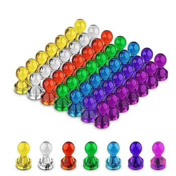 

7 Color Magnetic Push Pin Strong Neodymium Cones Magnet Transparent Super Magnet Pinboard Office Thumbtack Chess D11 H17 mm