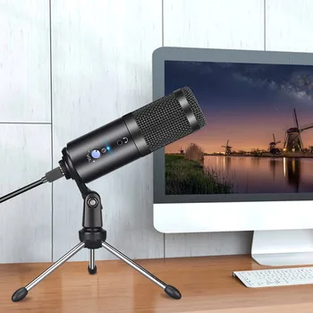 

Microphone microfone for pc Condenser Recording USB microfono condensador Desktop tripod Vocal Live video Microphone YouTube