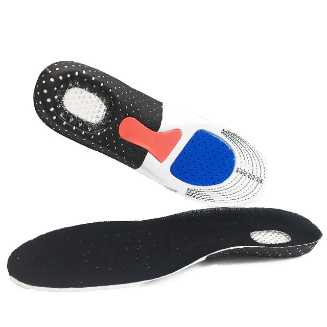 Silicone Gel Insoles Sport Running Insoles for feet Man Women orthopedic pad Massaging Shock Absorption arch support Black