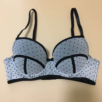 

Bra Wholesale Push Up Thin 3/4 Cup Sexy Dot Unpadded Back Closure Underwire Underwear Lingerie Comfortable Bras High Quality New