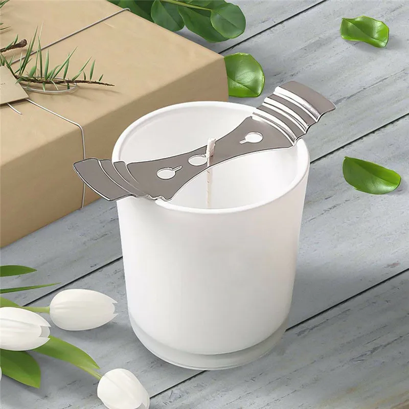 

ZOLLOR home Wick Clip DIY Candle Wick Holder Candle Wicks Fixed Stainless Steel Iron Wicks Stand Handmade Tools Centering Device