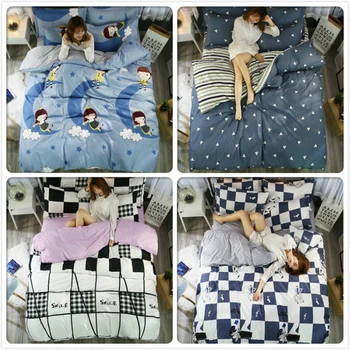 

High Quality Soft Cotton Duvet Cover Pillowcase 3pcs Bedding Set Kid Child Bed Linen Single Twin Queen King Size 150x200 220x240