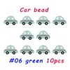 10pcs green bead