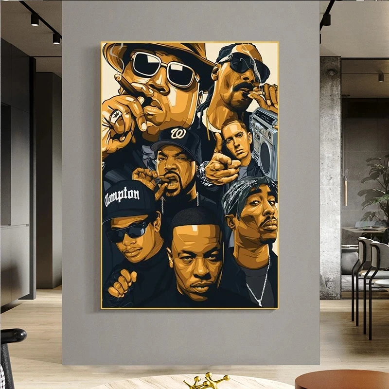 2PAC Tupac западное побережье настенная фотография стиль хип-хоп певец холст