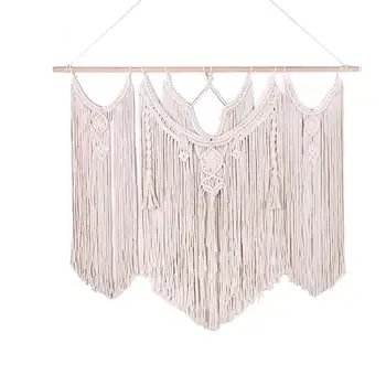 

100X80CM Macrame Woven Wall Hanging Bohemian Room Geometric Tapestry Art Beautiful Apartment Dorm Room Decoration
