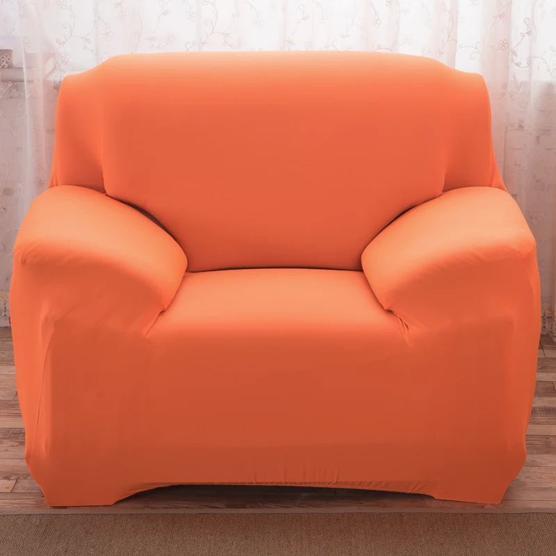 orange one seat Чехлы для диванов, все Чехлы, универсальные, на заказ, эластичные чехлы для диванов, полотенце, европейский стиль, Нескользящие, высокое качество - Цвет: orange one seat