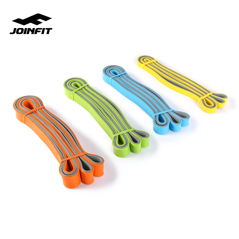 Тренировочные ленты JOINFIT для дома и фитнеса 100% натуральные резиновые двухцветные