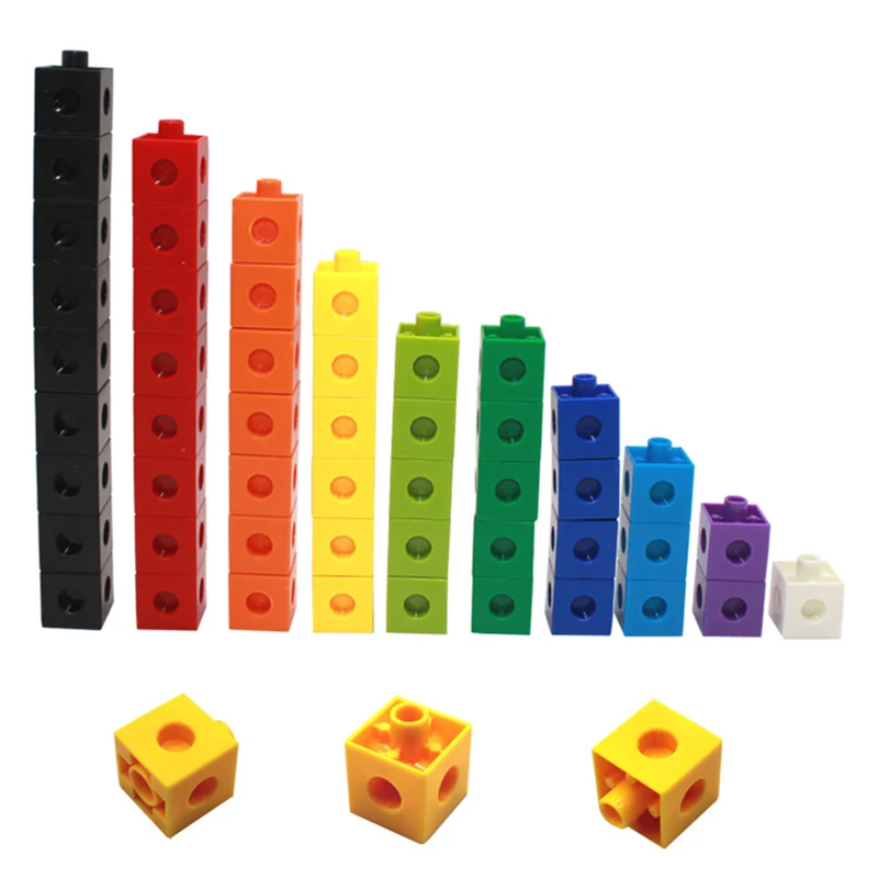 100pcs Children's Connection Box Building Blocks Toy 10 Color 2cm