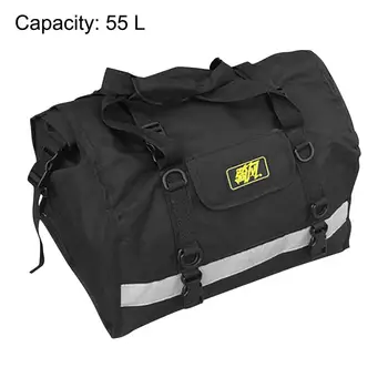 

Motorcycle Back Seat Bag Waterproof Plastic Tail Bag Travel Handbag Luggage Bag Large Capacity 55L Rear Seat Tote