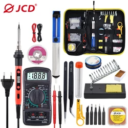 Qhtec – Kit de fer à souder électrique 80W avec affichage numérique LCD, température réglable avec interrupteur, outils de réparation de soudage 220V/110V 