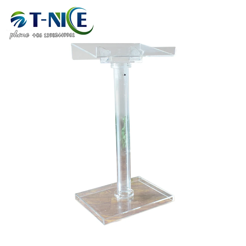 Adjustable Lectern Reading Surface Platform Pulpit Design Acrylic Podium Easy Assembly Lectern Detachable Furniture