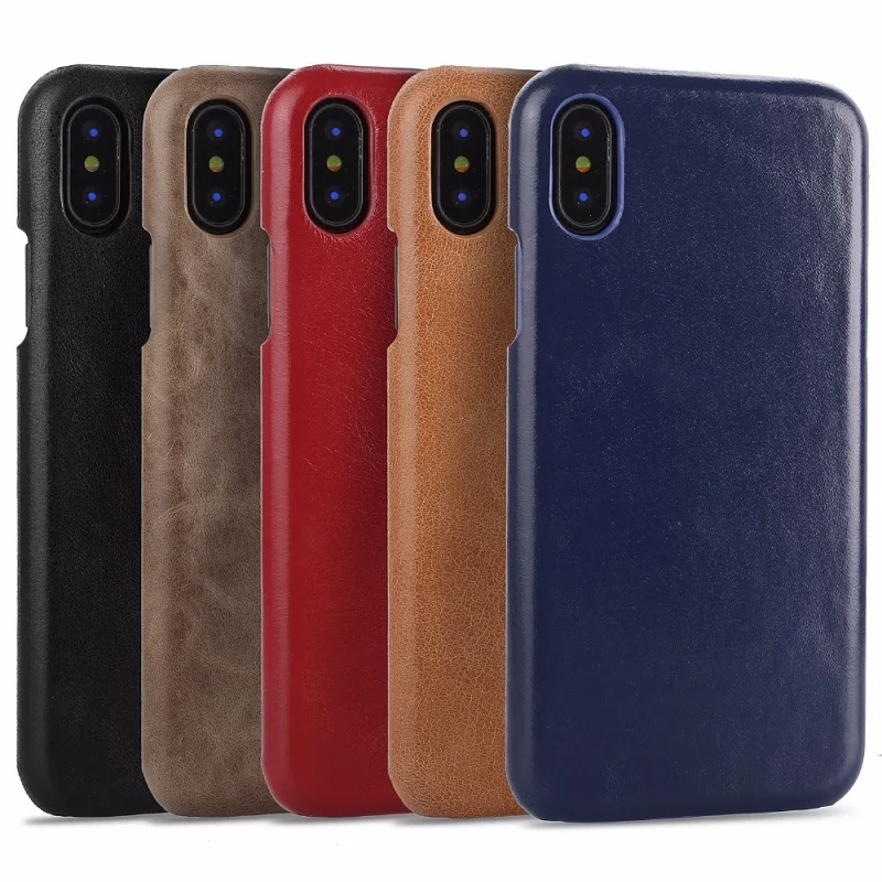 Роскошный чехол из натуральной кожи для iPhone XS Max XR X Тонкий Простой чехол для телефона для iPhone 6 6S 7 8 Plus 11 Pro Max Coque