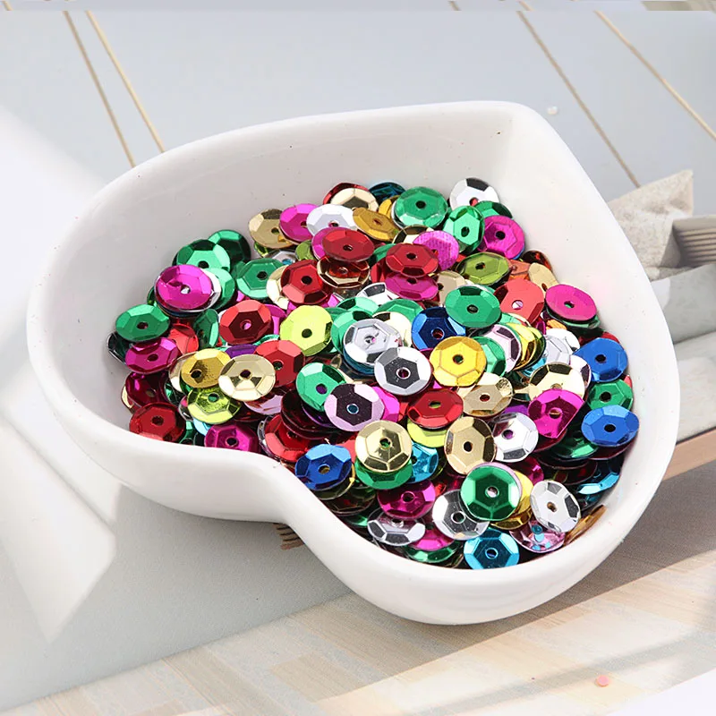 

4/5/6/8mm Round Cup PVC Loose Sequins Paillettes Sewing Craft Embellishment Stickers Jewelry Making Accessories Sew on Clothing