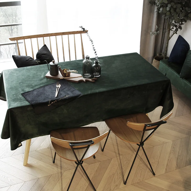

Nordic Home Living Room Table Cloth Rectangular Dining Table Solid Color Velvet Table Cloth Modern Minimalist Table Cloth