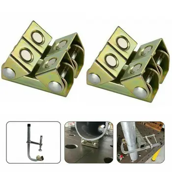

V Type Magnetic Welding Clamps Holder Suspender Fixture Adjustable V Pads BJ