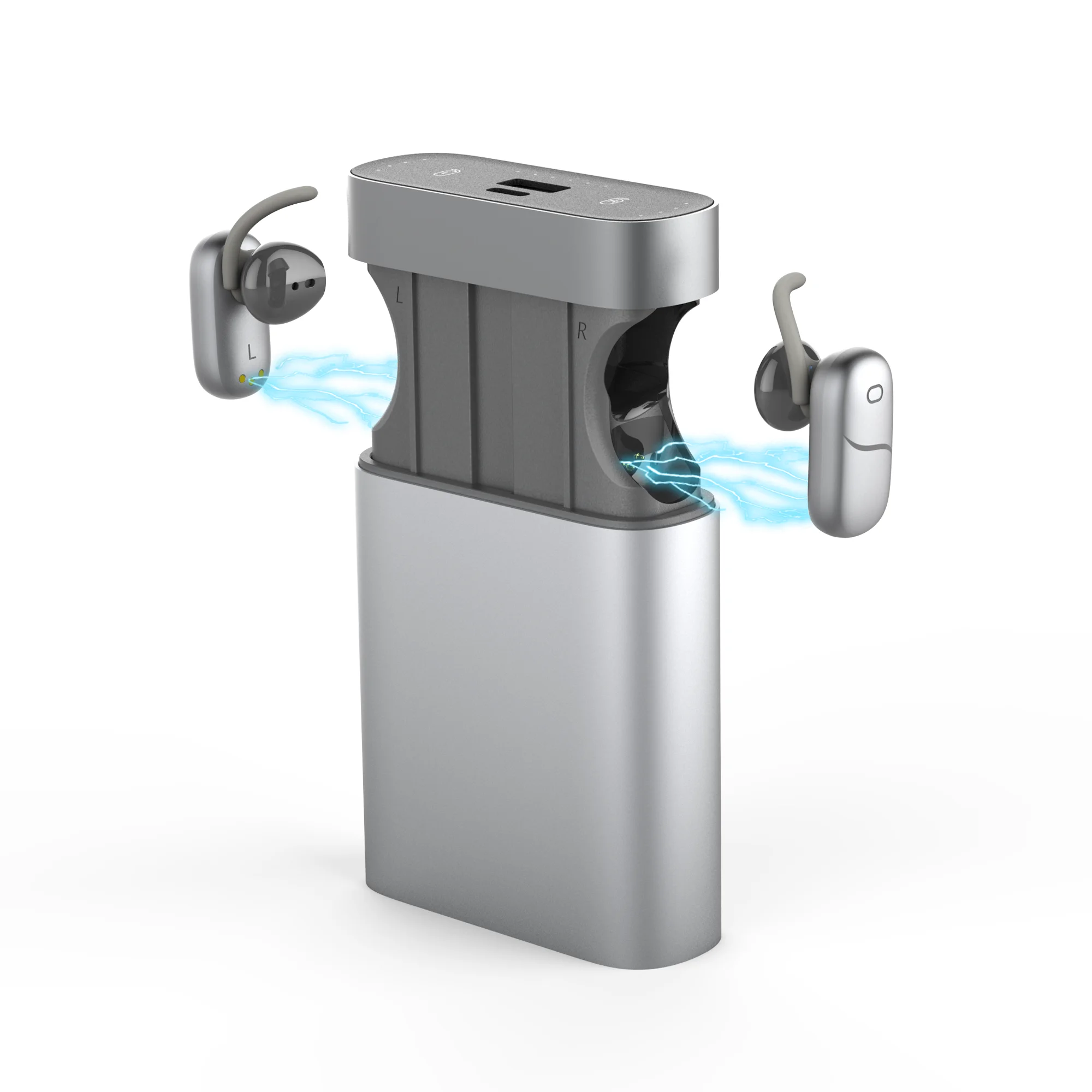 TWS Bluetooth 5.0 Earphones 5000mAh Charging Box Automatic lifting Wireless In-ear 9D Stereo Sports Waterproof Earbuds Heads