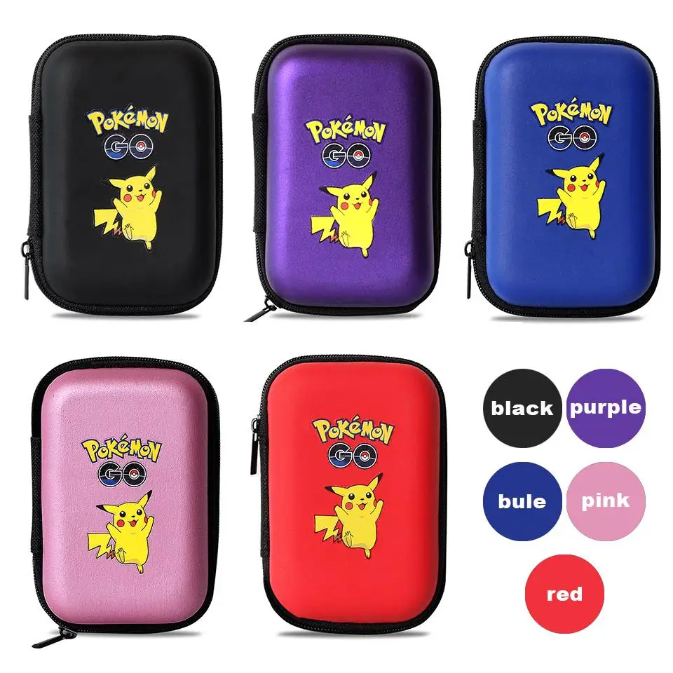 Soporte para tarjetas de Pokémon, funda rígida para tarjetas de Pokémon Pikachu Eevee Gengar, de 50 capacidad, Gx MEGA