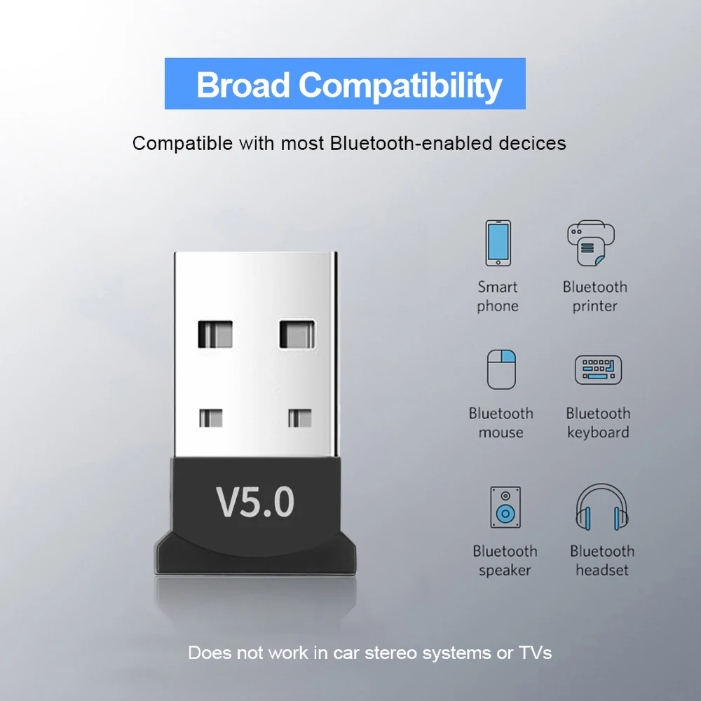 USB адаптер Bluetooth передатчик ключ музыкальный приемник беспроводной мини USB Bluetooth V5.0 адаптер для ноутбука мышь клавиатура