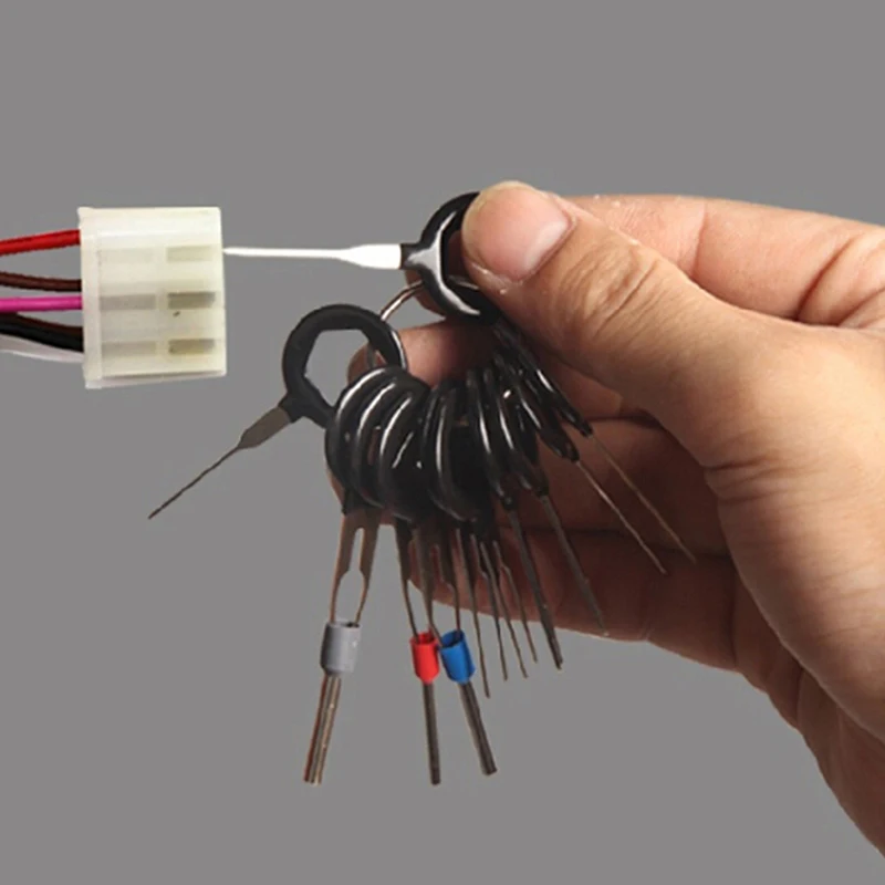 11Pcs/Set Car Electrical Cable Wiring Crimp Connector Pin Extractor Kit Terminal Removal Tools Hand Tool Set