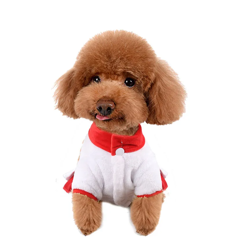 Трансер Элегантная вышивка цветы флисовое платье для собак розовый красный теплая одежда для домашних животных для маленьких средних собак для домашних животных на год костюм 912