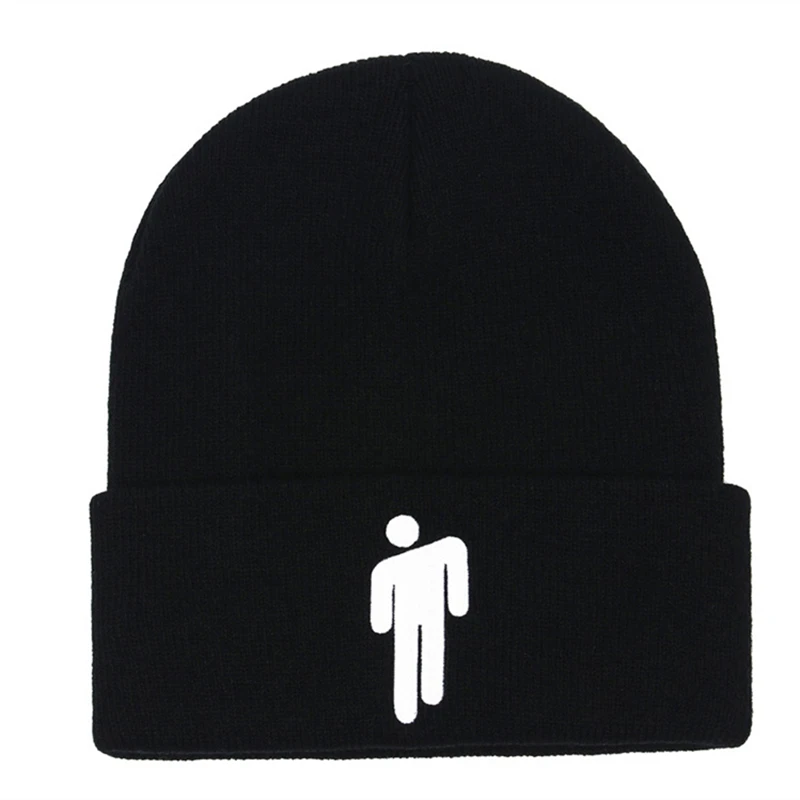 Color 8 Billie Eilish Beanie Hat Women Knitted Warm Winter Hats For Women Men Solid Hip-hop Casual Cuffed Beanies Bonnet Skullies Caps - Цвет: Color 8