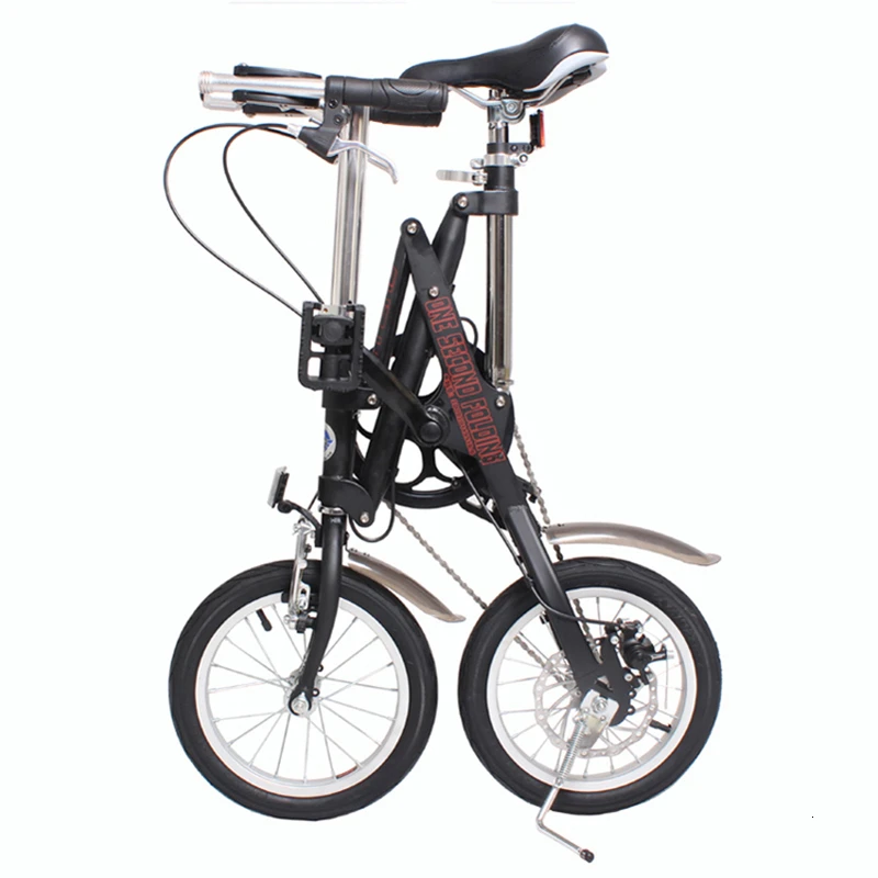 Foldable bicycle 14 16 Inches Easy folding portable Disc brake Single Variable speed Mini Small bike Lightweight Travel Fahrrad
