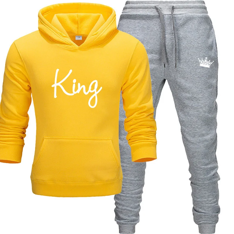 2020 Men's Sets king letter print hoodies+Pants Harajuku wholesale Sport Suits Casual Sweatshirts Tracksuit Sportswear 2020 Men's Sets king letter print hoodies+Pants Harajuku wholesale Sport Suits Casual Sweatshirts Tracksuit Sportswear