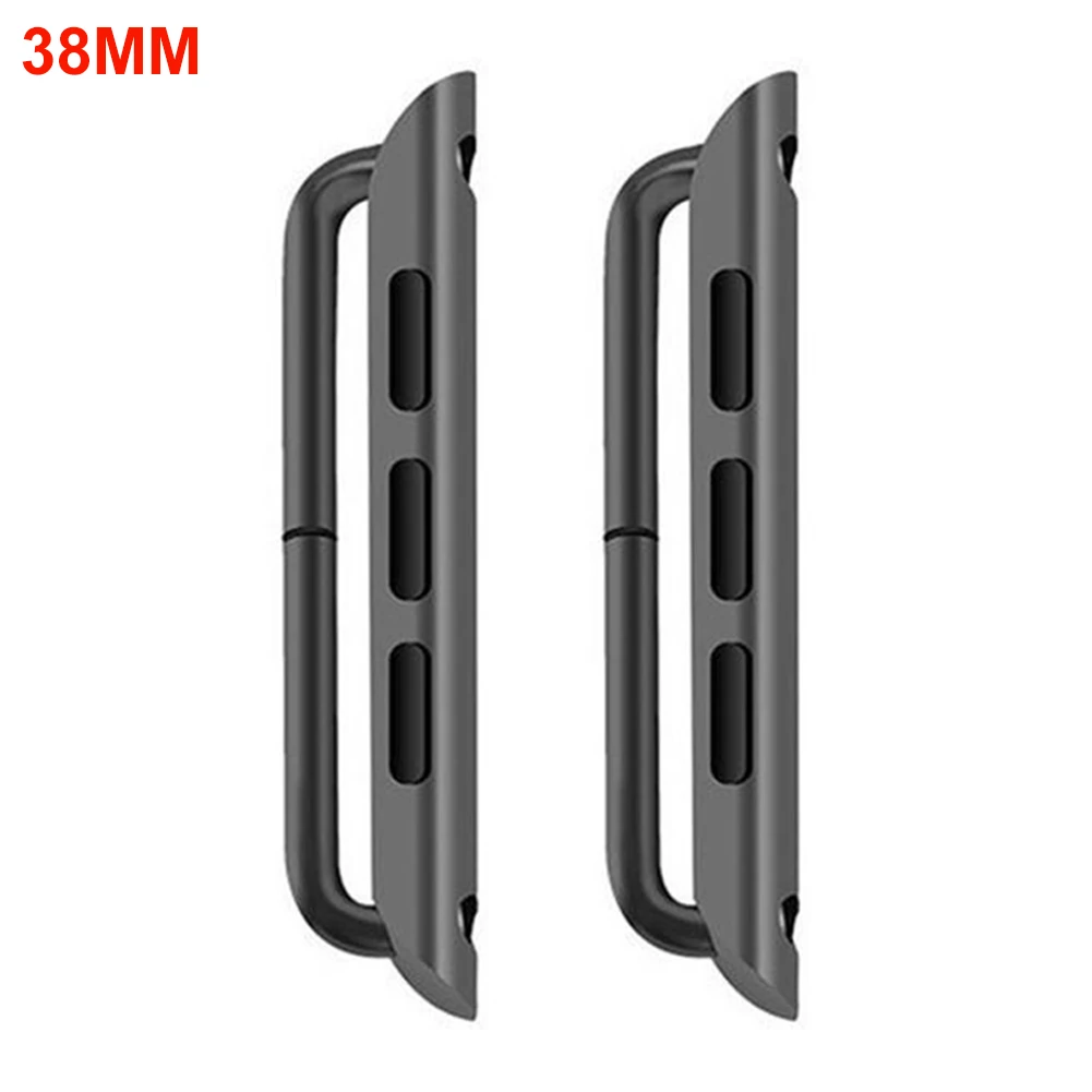 

2PCS Adapter Watch Band Connector Anti Rust Bend Type Replacement Portable Metal Accessories Strap Loop For Iwatch1 2 3 4